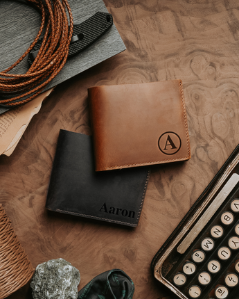 Engraved Leather Wallet