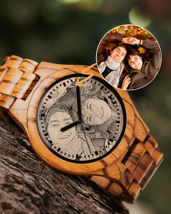 Mountain Born Custom Zebrawood Sketch Watch