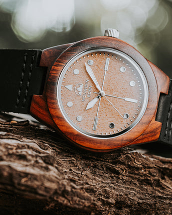 40mm Rosewood and Koa Wood Watch