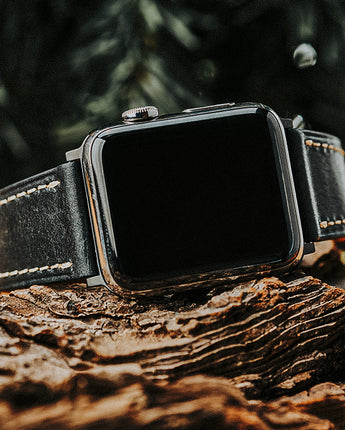 Black Stitching Apple Strap