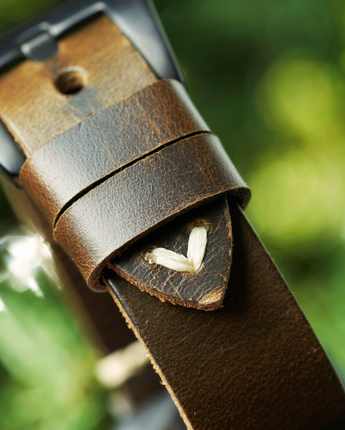 Brown Leather Apple Strap