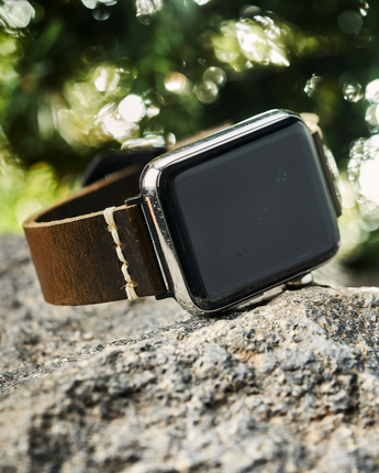 Brown Leather Apple Strap