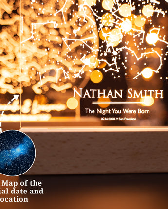 Full Constellation Star Map Night Light