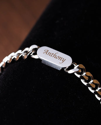 Silver Curb Chain Bracelet