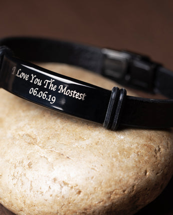 Personalized Leather Band Bracelet