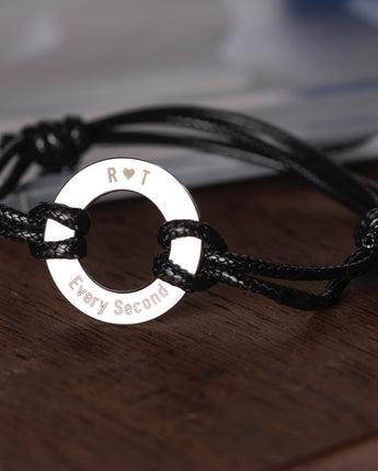 Leather Washer Bracelet